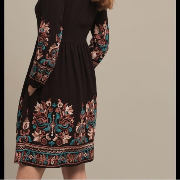 Anthro/Floreat Avery Embroidered Dress Sz S EUC - Picture 3 of 13